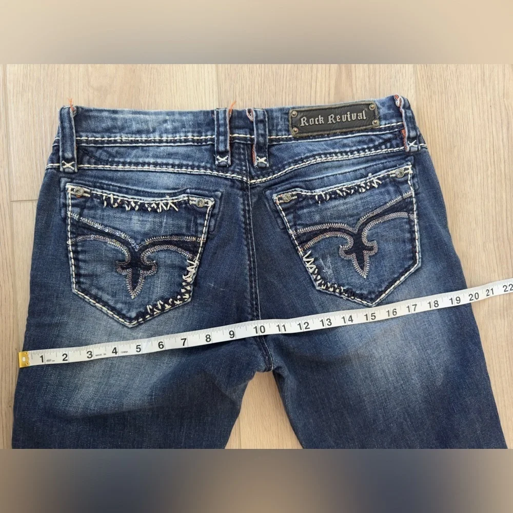 Rock Revival Women's Dark Blue Charlotte Capri Jeans 👖 - Picture 6 of 14